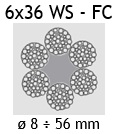 Lina stalowa 6×36 WS – FC