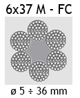 Lina stalowa 6×37 M – FC