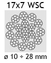 Lina stalowa dźwigowa 17×7 WSC