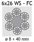 Lina stalowa 6×26 WS – FC