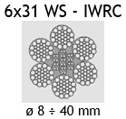 Lina stalowa 6×31 WS – IWRC
